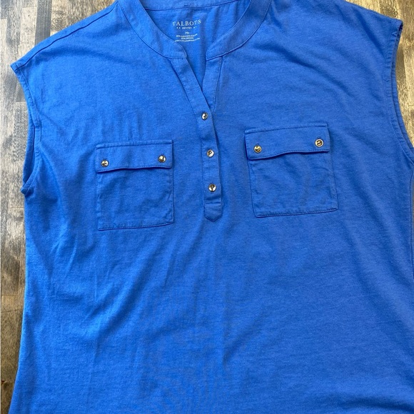 Blue Talbots blouse/top - Picture 2 of 4